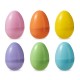 Glitzhome 60PK 3"H Easter Plastic Fillable Eggs in 6 Assorted Colors, 10 of Each