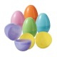 Glitzhome 60PK 3"H Easter Plastic Fillable Eggs in 6 Assorted Colors, 10 of Each