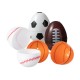 Glitzhome 48PK 2.25"H Easter Plastic Fillable Sports Eggs, 12 of Each (Basketball, Football, Baseball, Soccer)