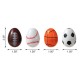 Glitzhome 48PK 2.25"H Easter Plastic Fillable Sports Eggs, 12 of Each (Basketball, Football, Baseball, Soccer)