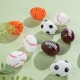Glitzhome 48PK 2.25"H Easter Plastic Fillable Sports Eggs, 12 of Each (Basketball, Football, Baseball, Soccer)