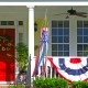 Glitzhome 60.25"H Patriotic Americana Star Windsocks