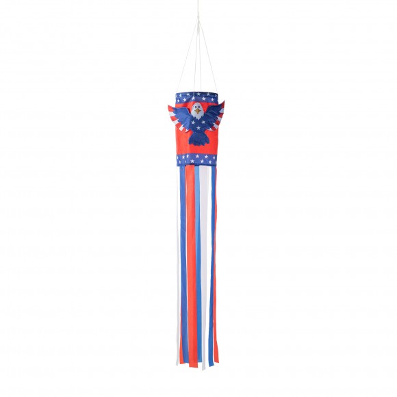 Glitzhome 60.25"H Patriotic Americana Eagle Windsocks
