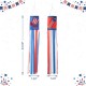 Glitzhome 44"H Set of 2 Patriotic Americana Hat/Firecracker Windsocks