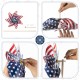 Glitzhome 24"H Set of 6 Plastic Stars&Stripes Patriotic Americana Windmills(KD)