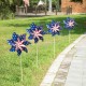 Glitzhome 43.25"H Set of 4 Patriotic/Americana Plastic Windmills(KD)