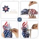 Glitzhome 43.25"H Set of 4 Patriotic/Americana Plastic Windmills(KD)