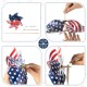 Glitzhome 32"H Set of 3 Plastic Stars&Stripes Patriotic Americana Windmills(KD)