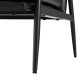 Glitzhome Mid-century Modern Black Leatherette Accent Armchair