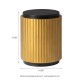 Glitzhome Modern Antique Gold MGO Fluted Side Table or Accent Stool