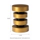 Glitzhome Modern Antique Gold MGO Floating Disks Side Table or Accent Stool