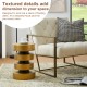 Glitzhome Modern Antique Gold MGO Floating Disks Side Table or Accent Stool