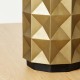 Glitzhome Modern Antique Gold MGO Geometric Side Table or Accent Stool