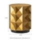 Glitzhome Modern Antique Gold MGO Geometric Side Table or Accent Stool