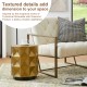 Glitzhome Modern Antique Gold MGO Geometric Side Table or Accent Stool