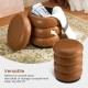 Glitzhome Modern Coffee Upholstered Storage Ottoman or Accent Stool