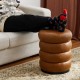 Glitzhome Modern Coffee Upholstered Storage Ottoman or Accent Stool