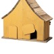 Glitzhome 10.5"H Washed Yellow Distressed Solid Wood Two-Story Townhouse Garden Birdhouse with 3D Flowers