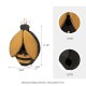 Glitzhome 11.75"H Unique Cute and Lifelike Bee Shaped Distressed Solid Wood Decorative Outdoor Garden Birdhouse