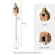 Glitzhome 53"H Farmhouse Faux Copper Distressed Metal Church Outdoor Decorative Garden Birdhouse with Stake (KD)