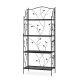 Glitzhome 52"H 4-Tiered Black Rectangular Metal Shelf Plant Stand or Storage Rack