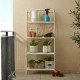 Glitzhome 52"H 4-Tiered White Rectangular Metal Shelf Plant Stand or Storage Rack