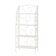 Glitzhome 52"H 4-Tiered White Rectangular Metal Shelf Plant Stand or Storage Rack