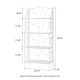 Glitzhome 52"H 4-Tiered White Rectangular Metal Shelf Plant Stand or Storage Rack