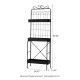 Glitzhome 68"H 3-Tiered Black Metal Shelf Planter Stands or Storage Rack