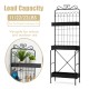 Glitzhome 68"H 3-Tiered Black Metal Shelf Planter Stands or Storage Rack