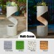 Glitzhome 31.25"H Mid-Century Modern Faux Terrazzo Spiral Shaped Polyresin Outdoor Fountain with Pump and LED Light (KD)