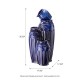 Glitzhome 35.5"H Oversized 4-Tier Cobalt Blue Embossed Pattern Ceramic Pots Outdoor Floor Fountain with Pump and LED Light (KD)
