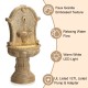 Glitzhome 49.25"H Oversized Antique European Style Faux Granite Sculptural Multi-tiered Pedestal Polyresin Outdoor Floor Fountain with Pump and LED Light (KD)