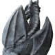 Glitzhome 36.5"H Mystical Gothic Dragon Perched Atop The Castle Sculptural 4-Tier Polyresin Outdoor Floor Fountain with Pump and LED Light (KD)