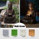 Glitzhome 28.25"H Zen Style Meditating Buddha Statue Polyresin Outdoor Fountain with Pump and LED Light (KD)