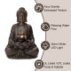 Glitzhome 28.25"H Zen Style Meditating Buddha Statue Polyresin Outdoor Fountain with Pump and LED Light (KD)