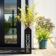 Glitzhome 30"H Solid Wood Black House with 3D Roof Boxed "HOME" Porch Sign