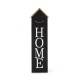 Glitzhome 30"H Solid Wood Black House with 3D Roof Boxed "HOME" Porch Sign