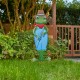 Glitzhome 36"H Multi-functional 3-in-1 Metal Standing Frog Garden Yardstake, Wall Decor, Floor Decor (KD)