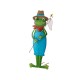 Glitzhome 36"H Multi-functional 3-in-1 Metal Standing Frog Garden Yardstake, Wall Decor, Floor Decor (KD)