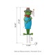 Glitzhome 36"H Multi-functional 3-in-1 Metal Standing Frog Garden Yardstake, Wall Decor, Floor Decor (KD)