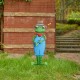 Glitzhome 36"H Multi-functional 3-in-1 Metal Standing Frog Garden Yardstake, Wall Decor, Floor Decor (KD)