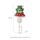 Glitzhome 30"H Multi-functional 2-in-1 Metal Stacked Mushroom and Frog Garden Yardstake, Wall Decor (KD)