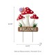 Glitzhome 32"H Multi-functional 2-in-1 Metal and Solid Wood Triple Mushrooms with Welcome Sign Garden Yardstake, Wall Decor (KD)