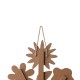 Glitzhome 22"H Wooden Blooming Flowers Wall Decor
