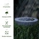 Glitzhome 5.25"H Set of 4 Resin Solar Powered  Disk Light or Outdoor Pathway Light or Ground Light (KD)