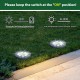 Glitzhome 5.25"H Set of 4 Resin Solar Powered  Disk Light or Outdoor Pathway Light or Ground Light (KD)