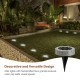 Glitzhome 5.25"H Set of 4 Resin Solar Powered  Disk Light or Outdoor Pathway Light or Ground Light (KD)