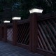 Glitzhome 7"L Set of 4 Black Solar Powered LED Fence Post Cap Light (KD)