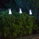 Glitzhome 36"H Set of 3 Solar Powered Angel Stake Light with stainless steel pole (KD)